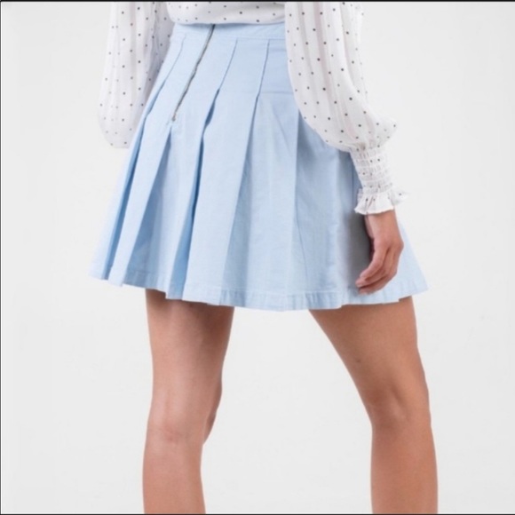 American Eagle Super High Waisted Pleated Tennis Skirt Light Blue Size 6 Regular - Picture 7 of 7